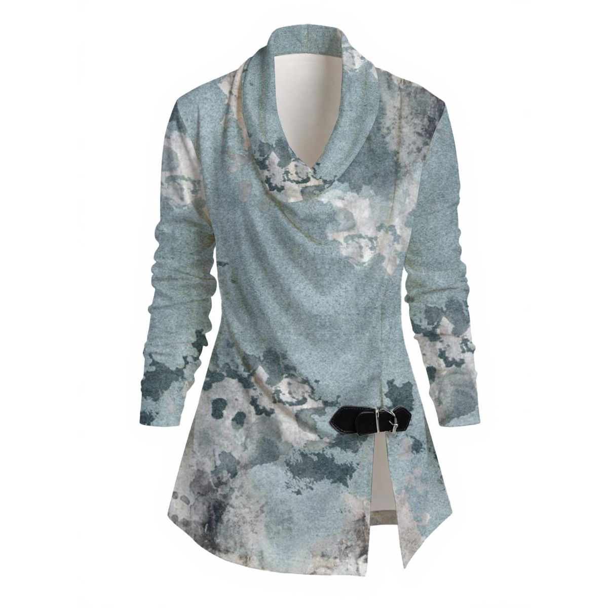 Women&#39;s Draped Long Sleeve Top