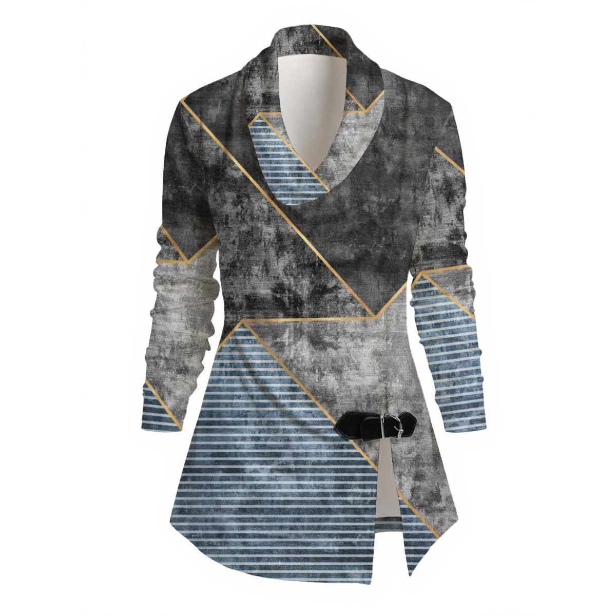 Women&#39;s Draped Long Sleeve Top