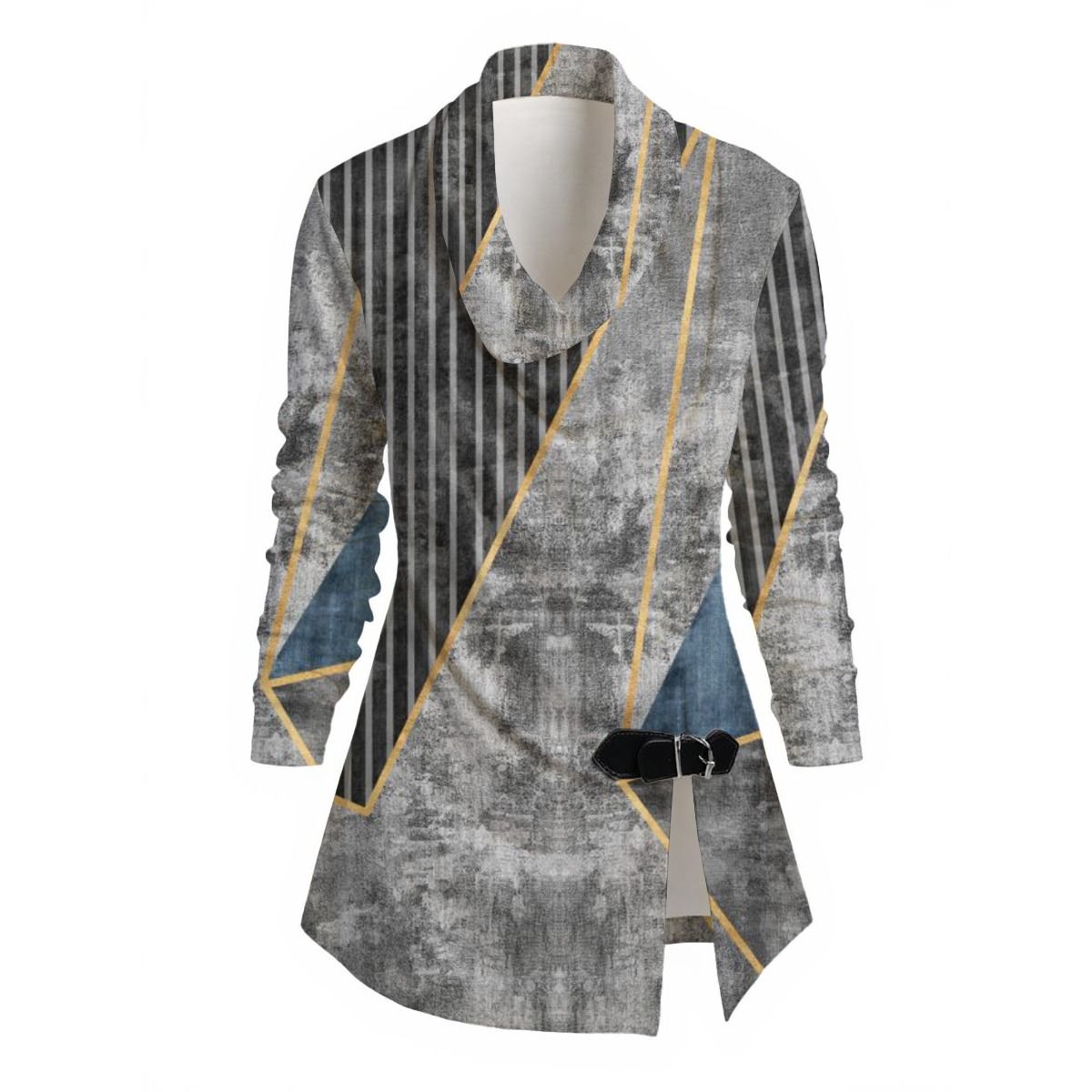 Women&#39;s Draped Long Sleeve Top
