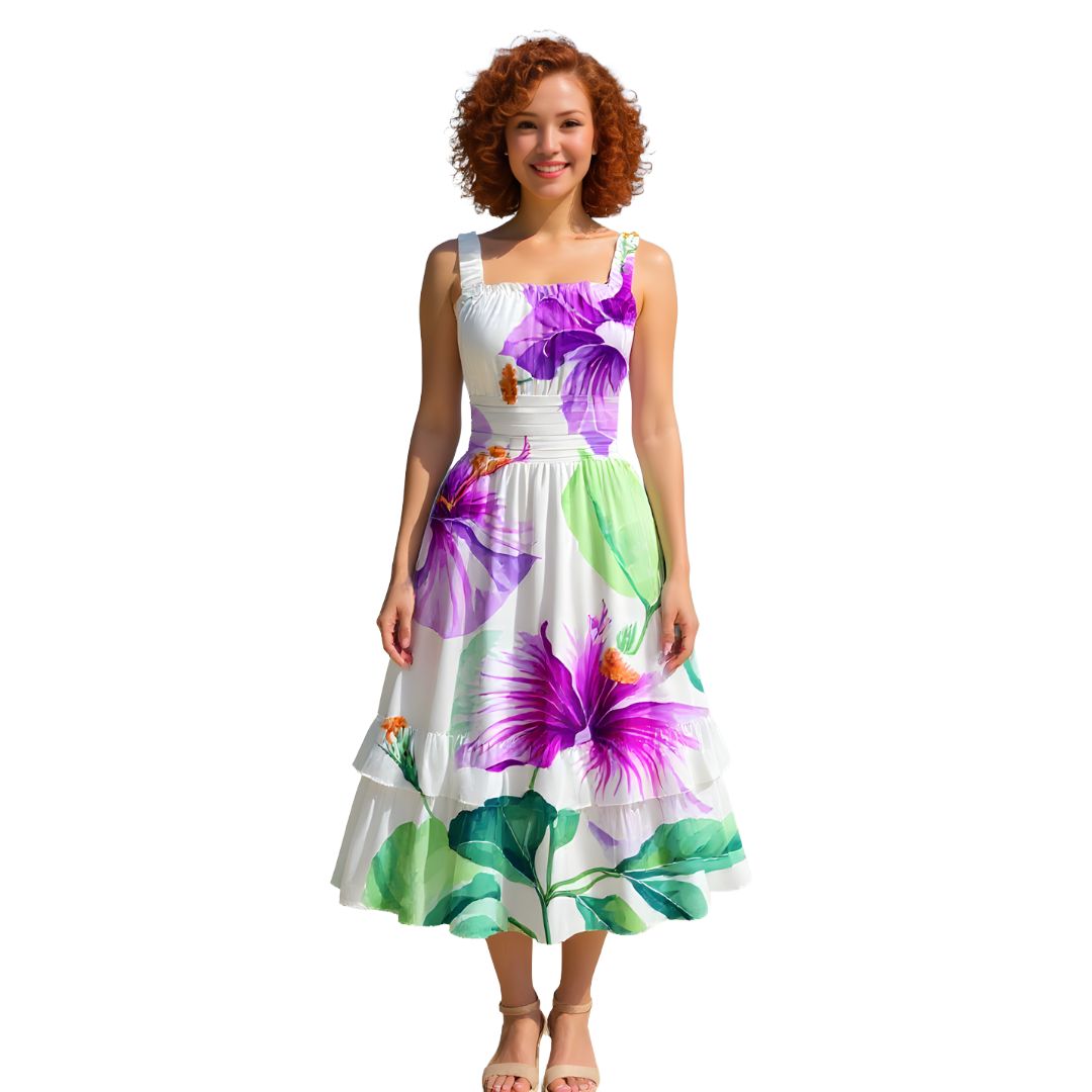 Tropical Breeze Midi Dress