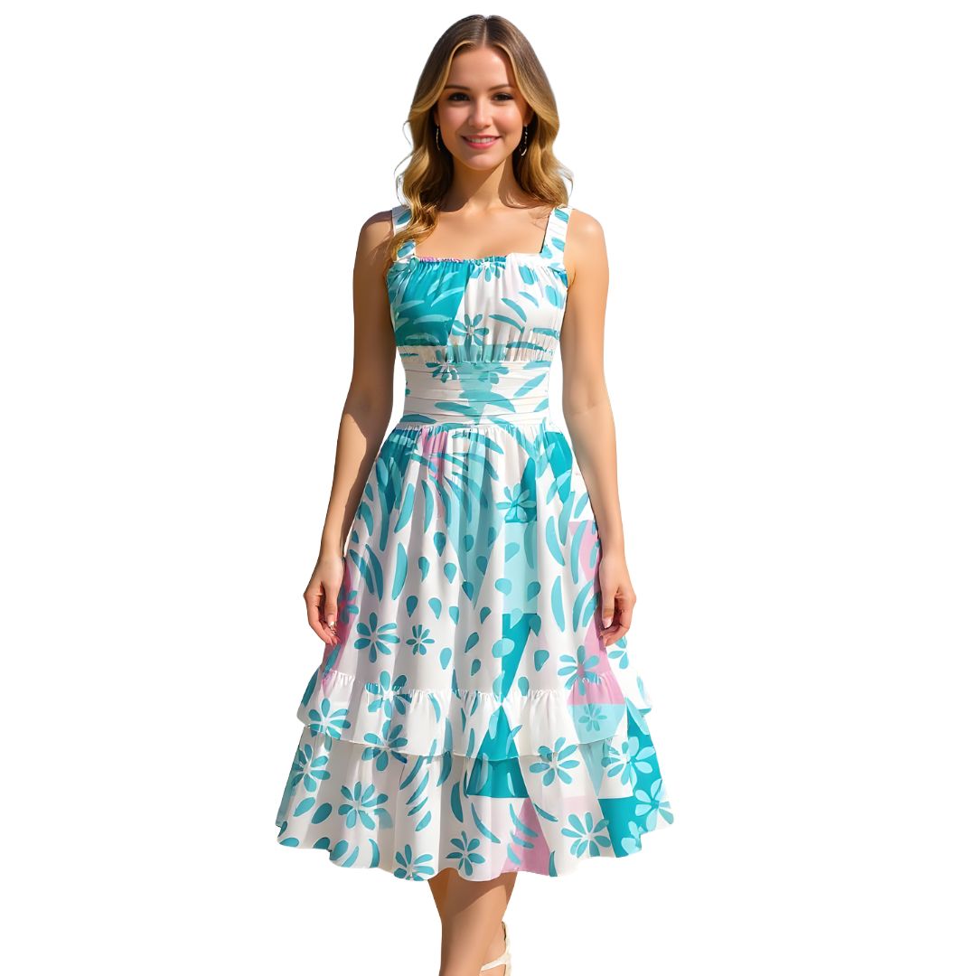 Tropical Breeze Midi Dress