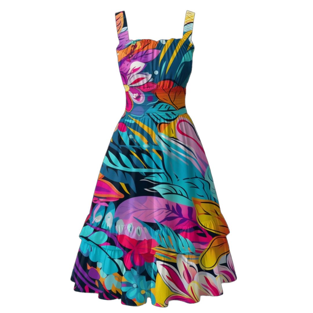 Tropical Breeze Midi Dress