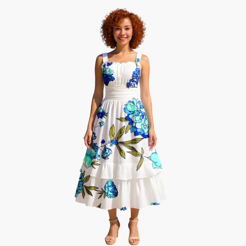 Tropical Breeze Midi Dress