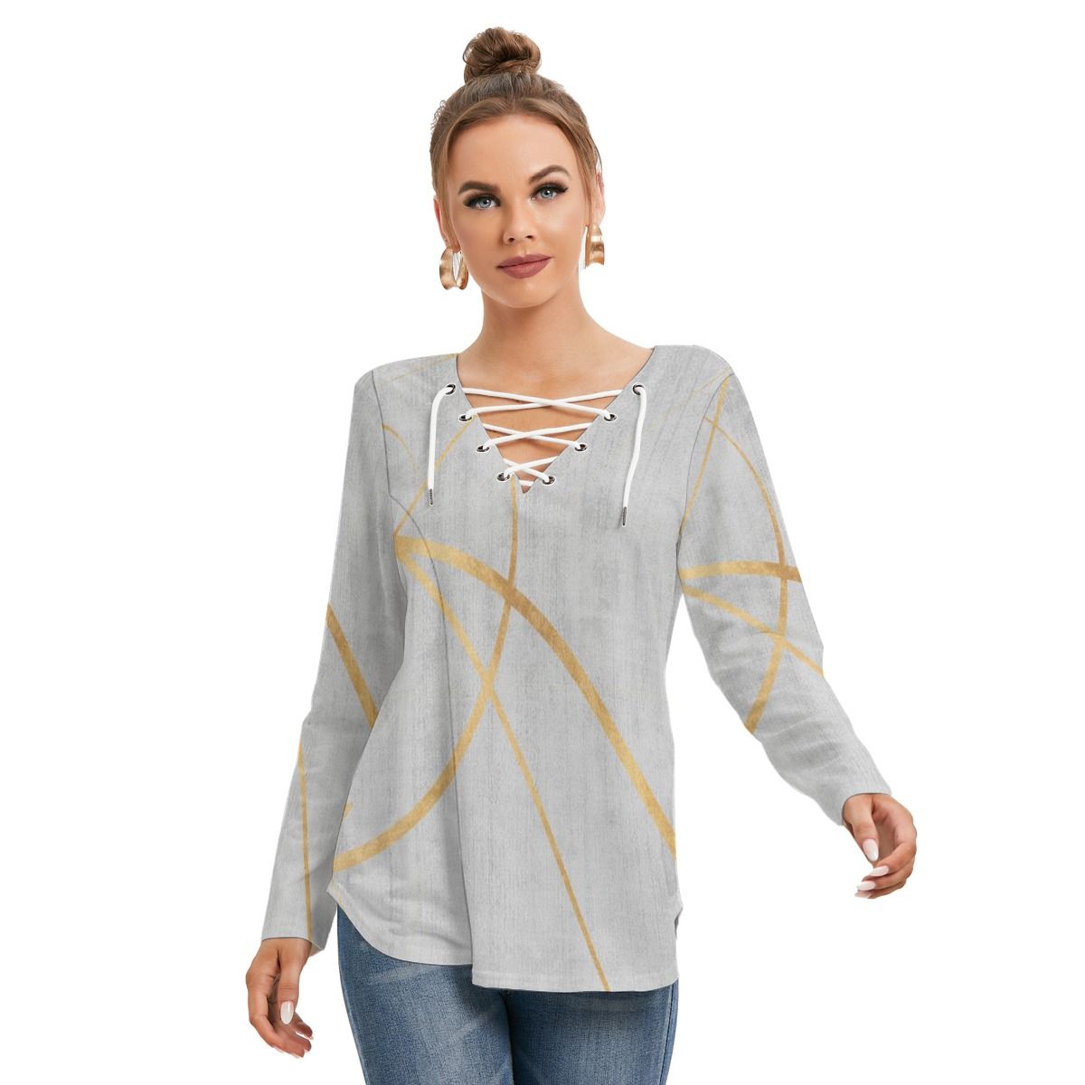 City Chic Tie-Neck Top