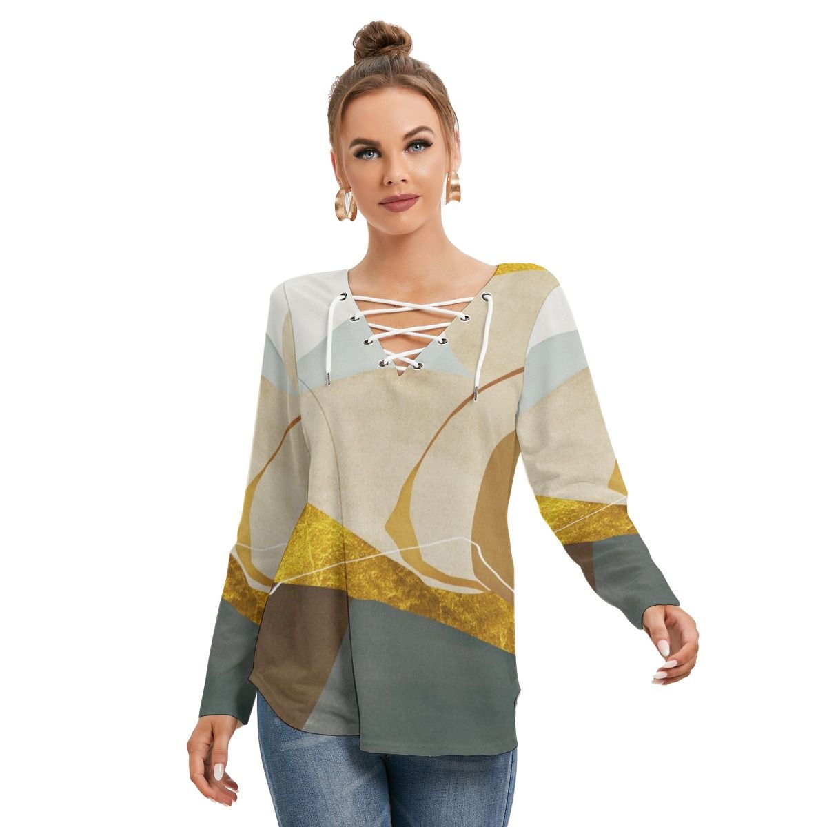 City Chic Tie-Neck Top