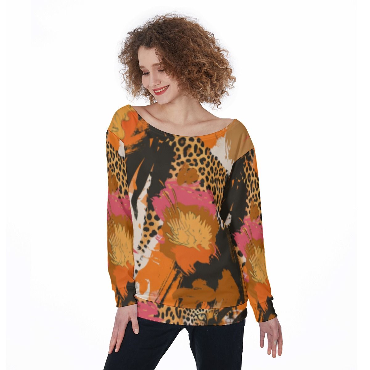 Women&#39;s Off-Shoulder Sweatshirt