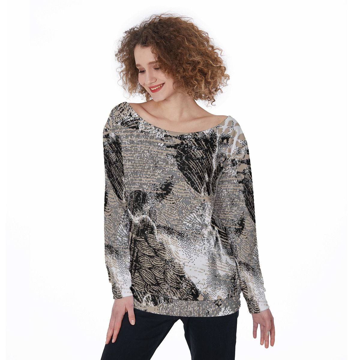 Women&#39;s Off-Shoulder Sweatshirt