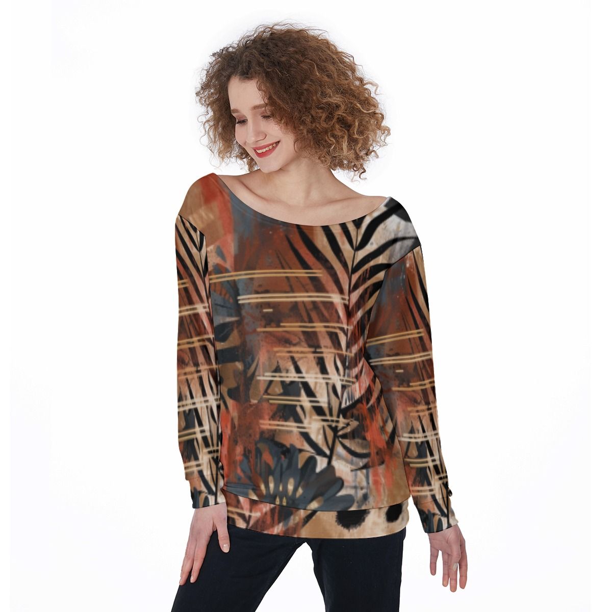 Women&#39;s Off-Shoulder Sweatshirt