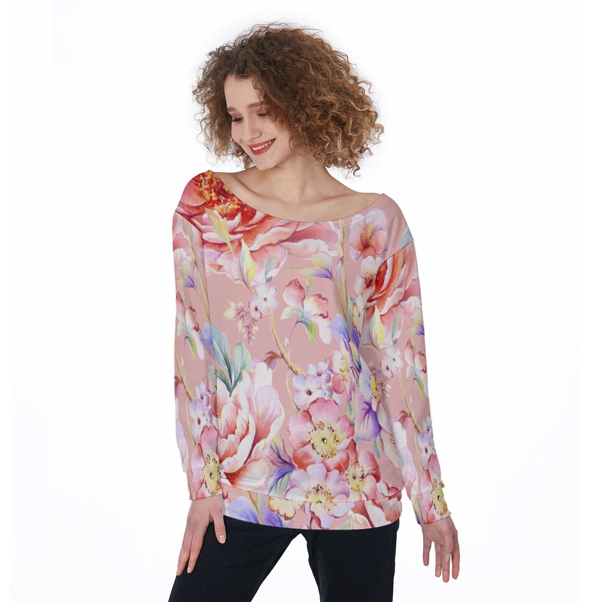 Women&#39;s Off-Shoulder Sweatshirt