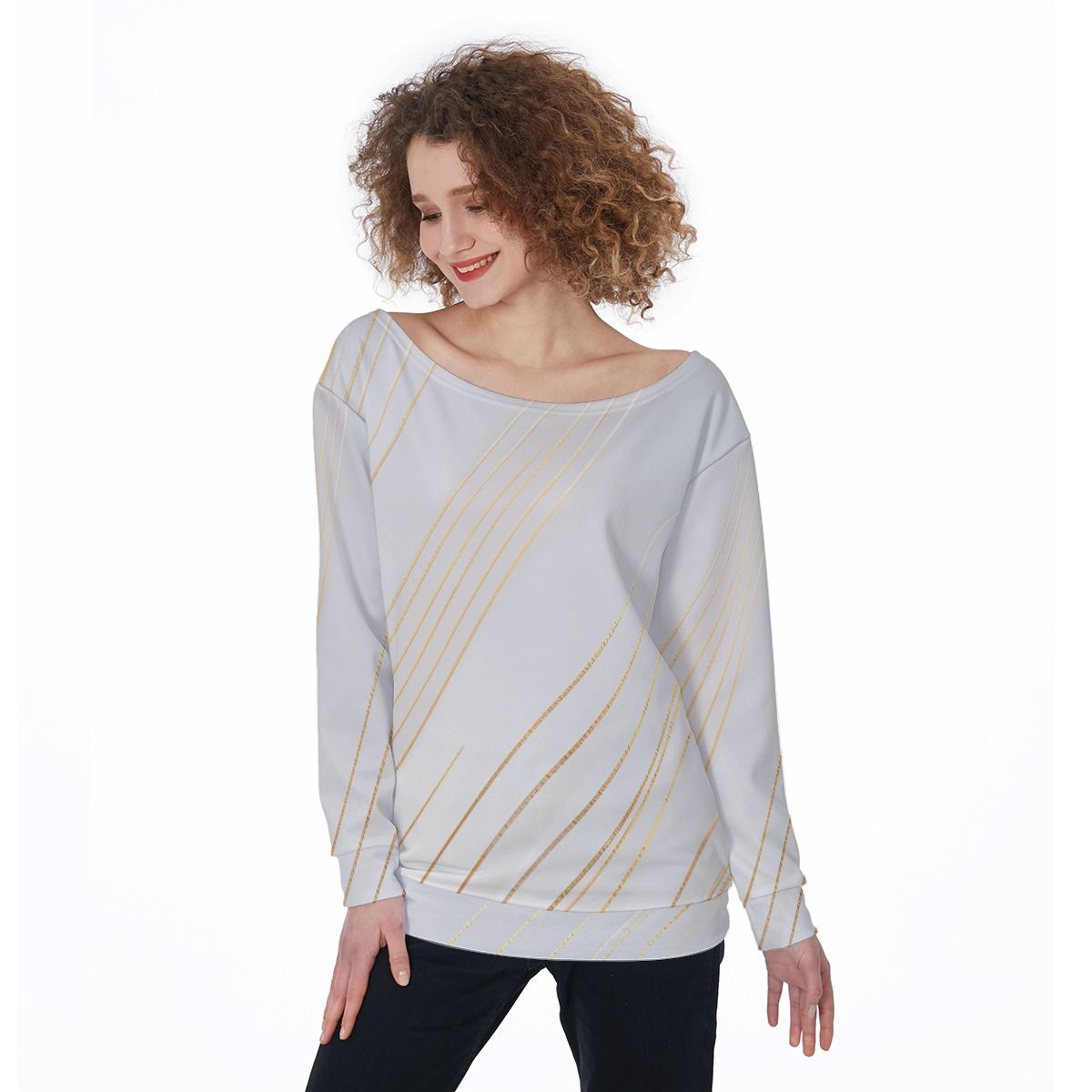 Women&#39;s Off-Shoulder Sweatshirt