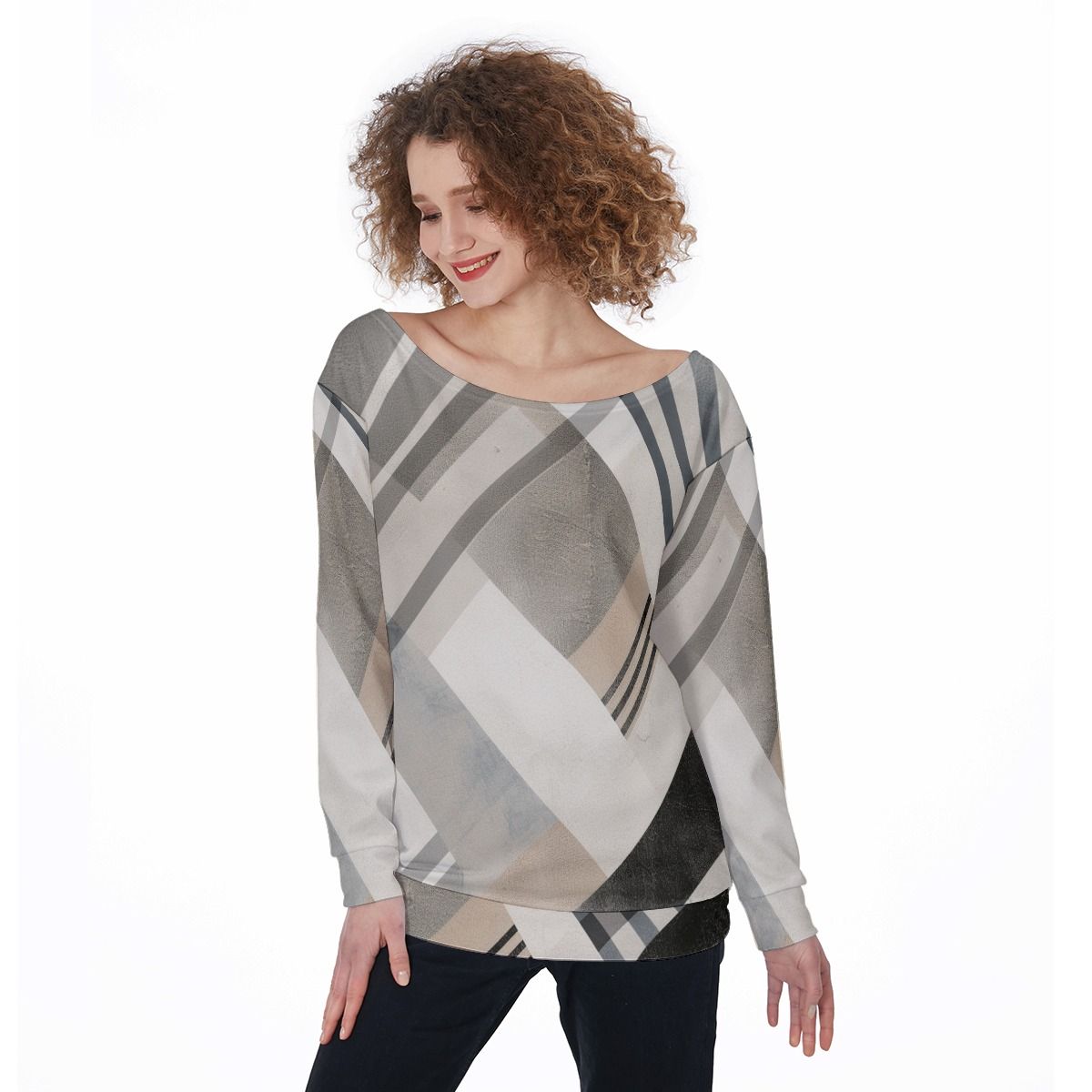 Women&#39;s Off-Shoulder Sweatshirt