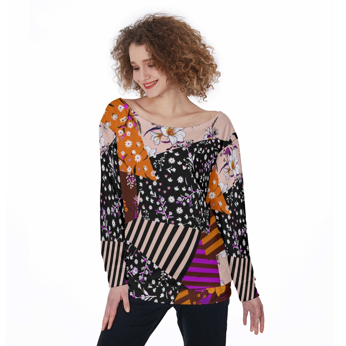 Women&#39;s Off-Shoulder Sweatshirt