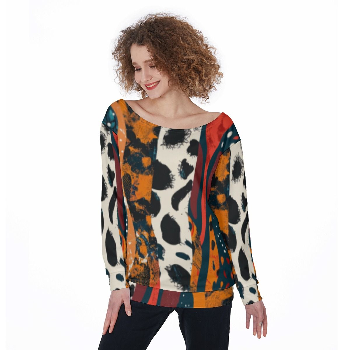 Women&#39;s Off-Shoulder Sweatshirt