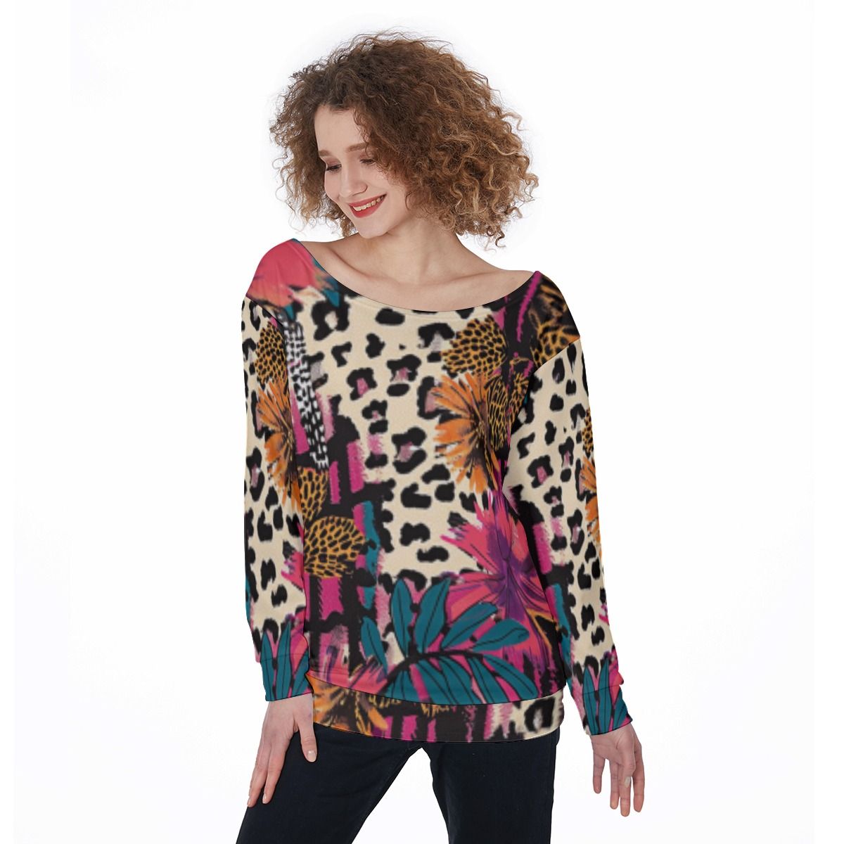 Women&#39;s Off-Shoulder Sweatshirt