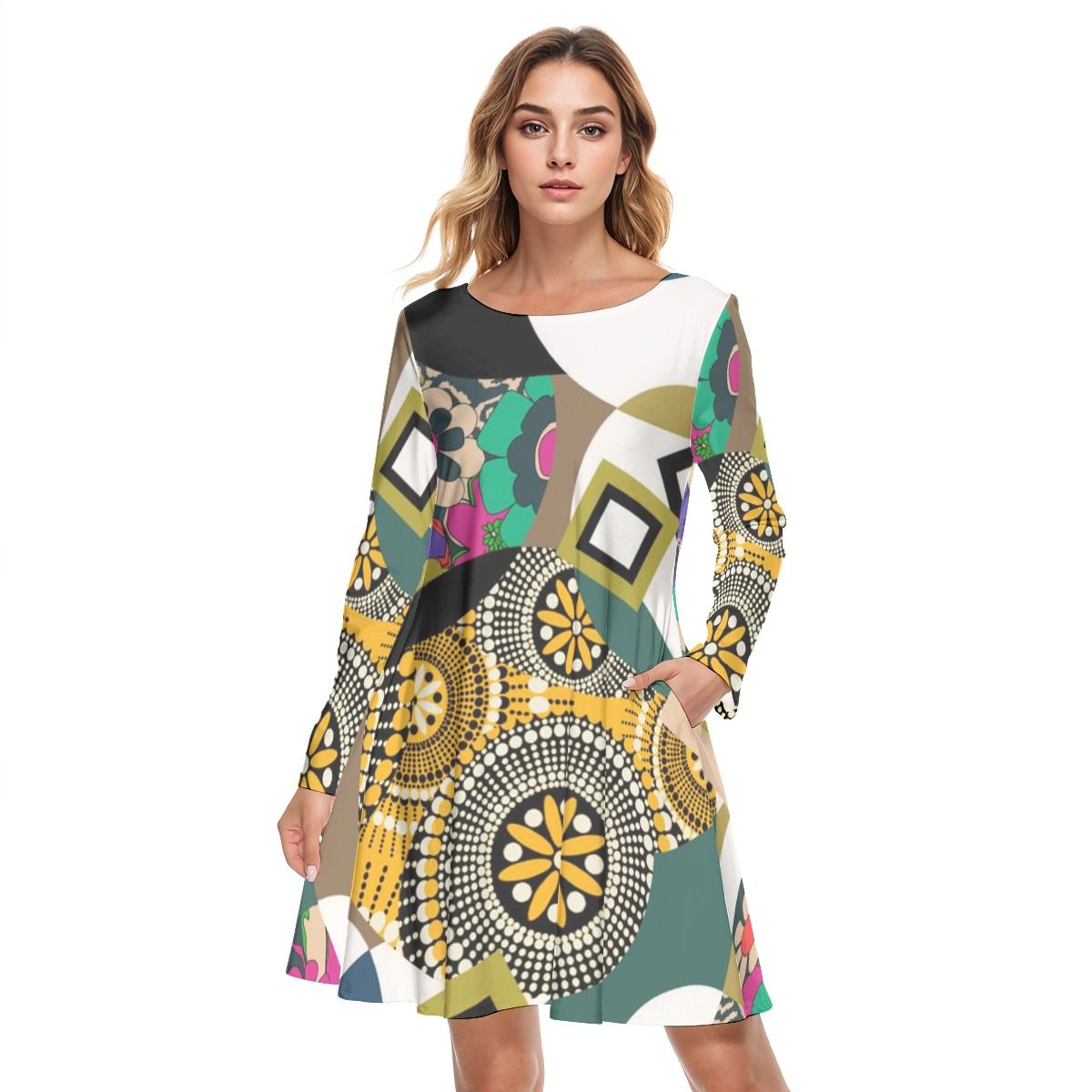 Round Neck Cotton Dress