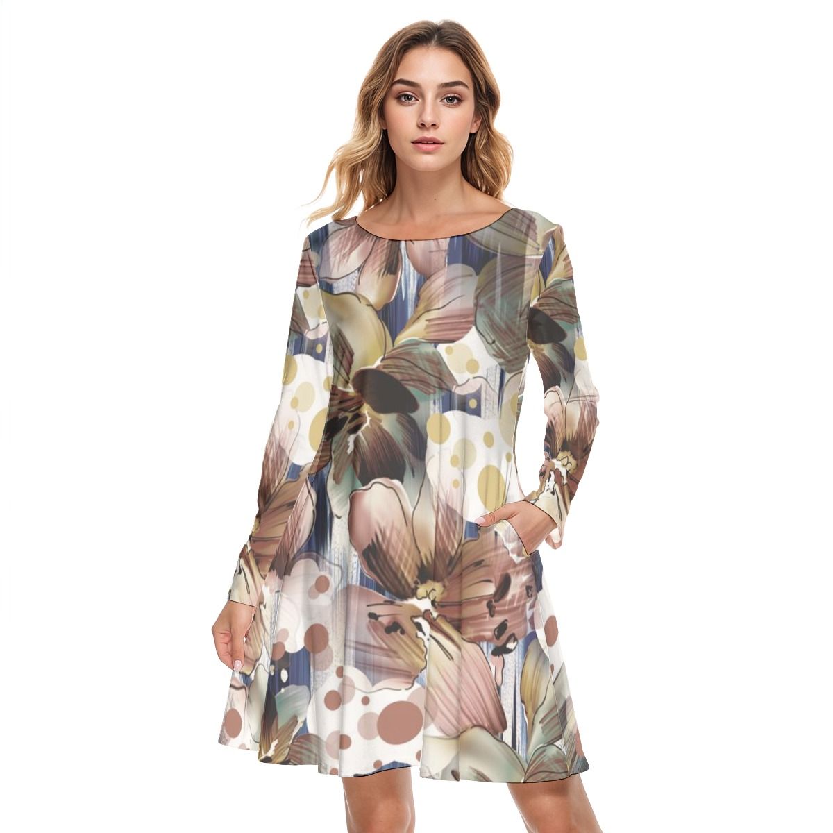 Round Neck Cotton Dress