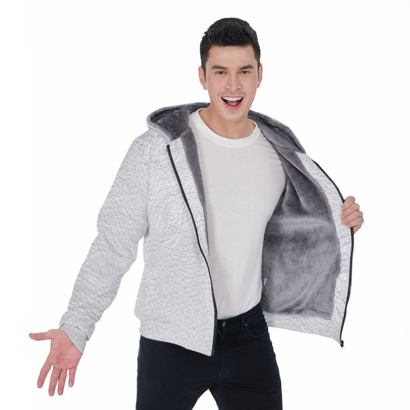 Men&#39;s Sherpa Fleece Zip Up Hoodie