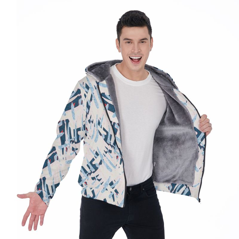 Men&#39;s Sherpa Fleece Zip Up Hoodie