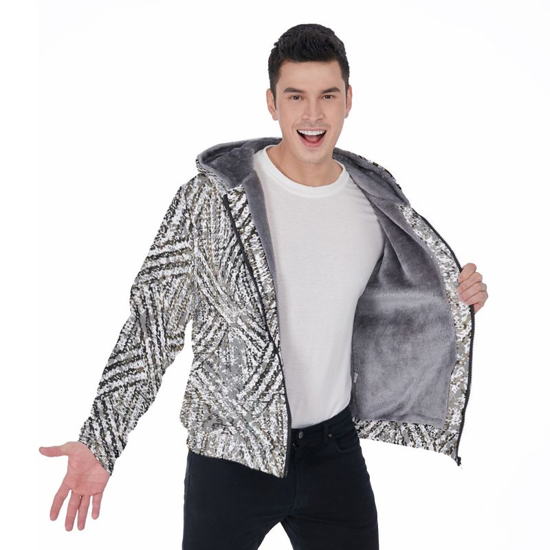 Men&#39;s Sherpa Fleece Zip Up Hoodie