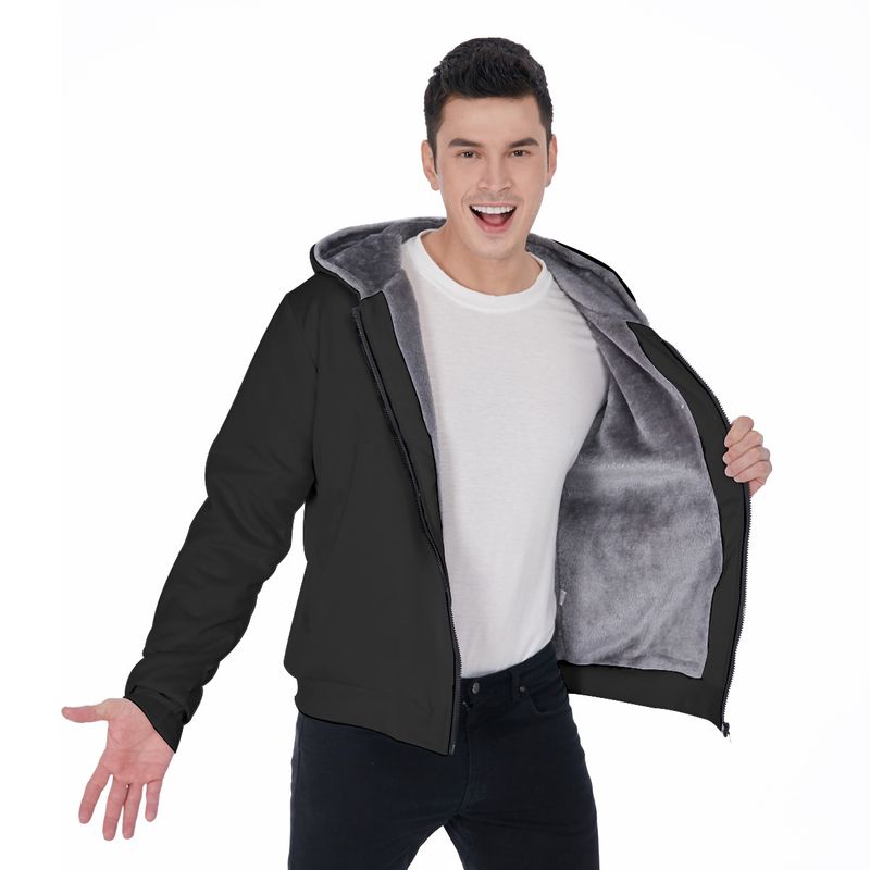 Men&#39;s Sherpa Fleece Zip Up Hoodie