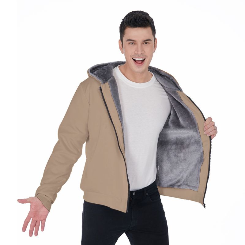 Men&#39;s Sherpa Fleece Zip Up Hoodie