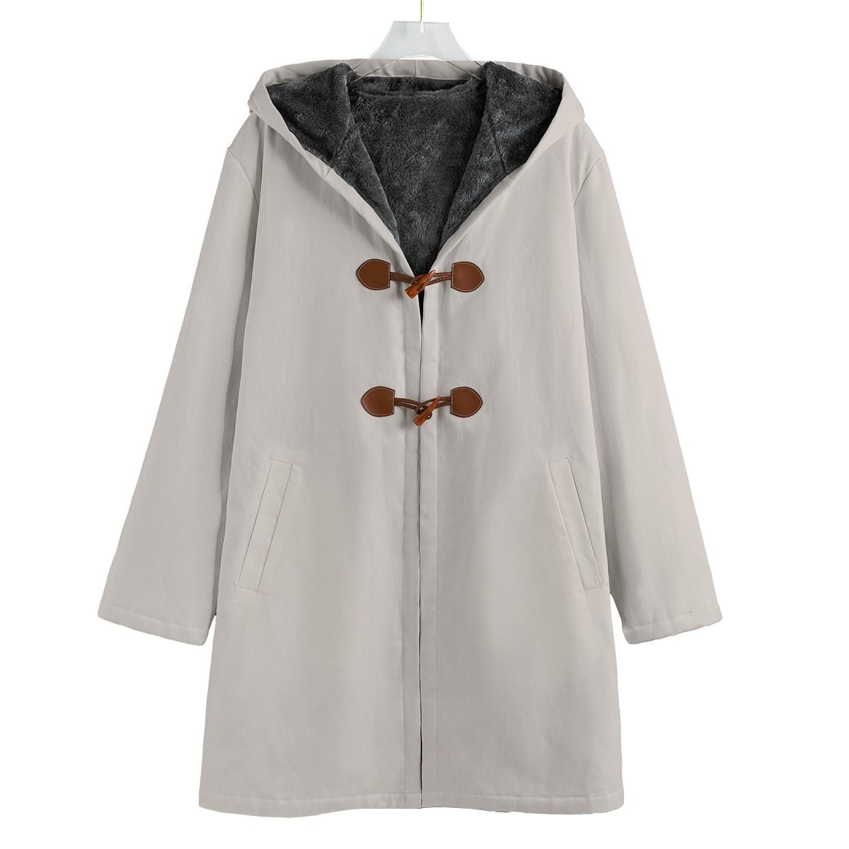 Button Fleece Cotton Windbreaker