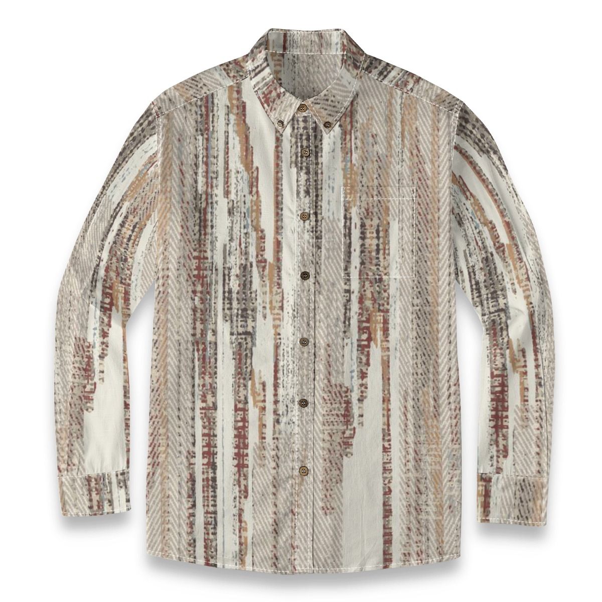Men&#39;s Cotton Casual Lapel Long Sleeve Shirt