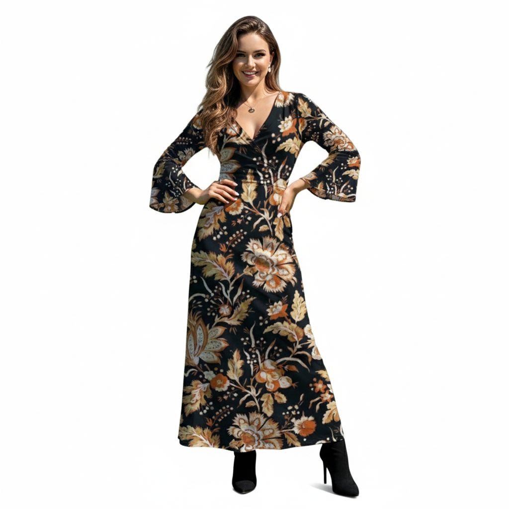 Artisan V-Neck Maxi Dress