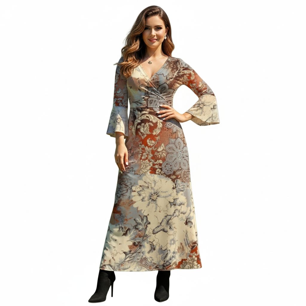 Artisan V-Neck Maxi Dress