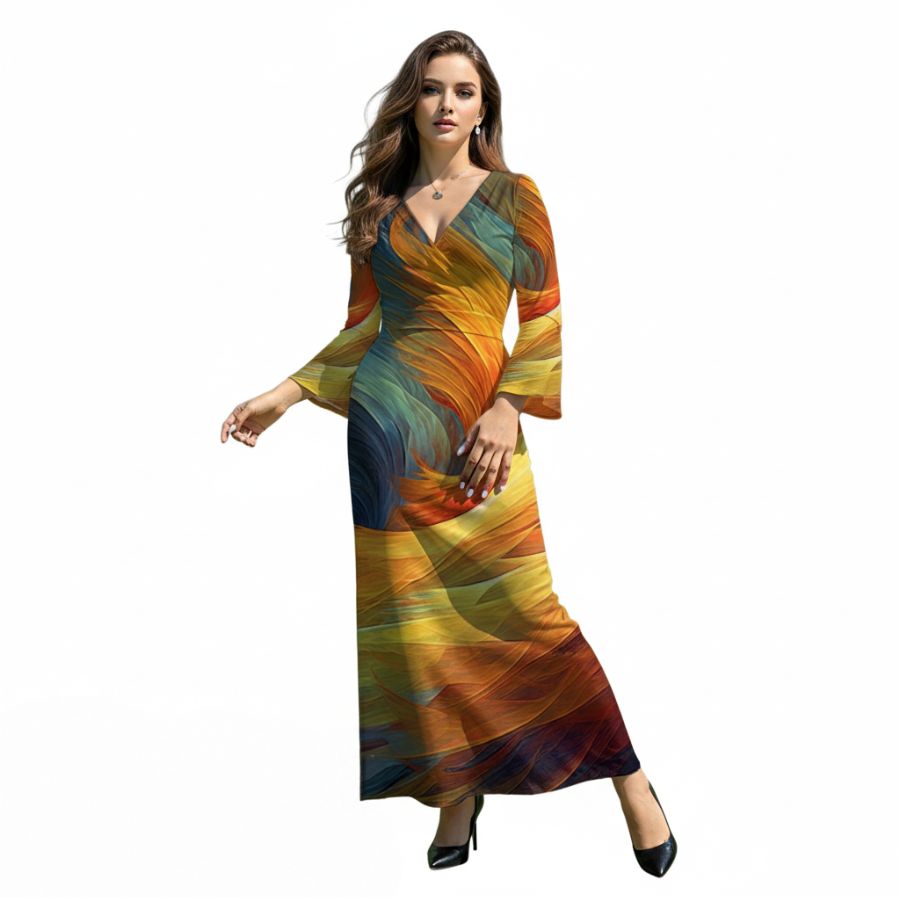 Artisan V-Neck Maxi Dress