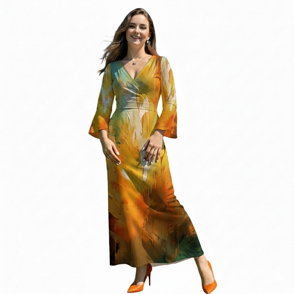 Artisan V-Neck Maxi Dress