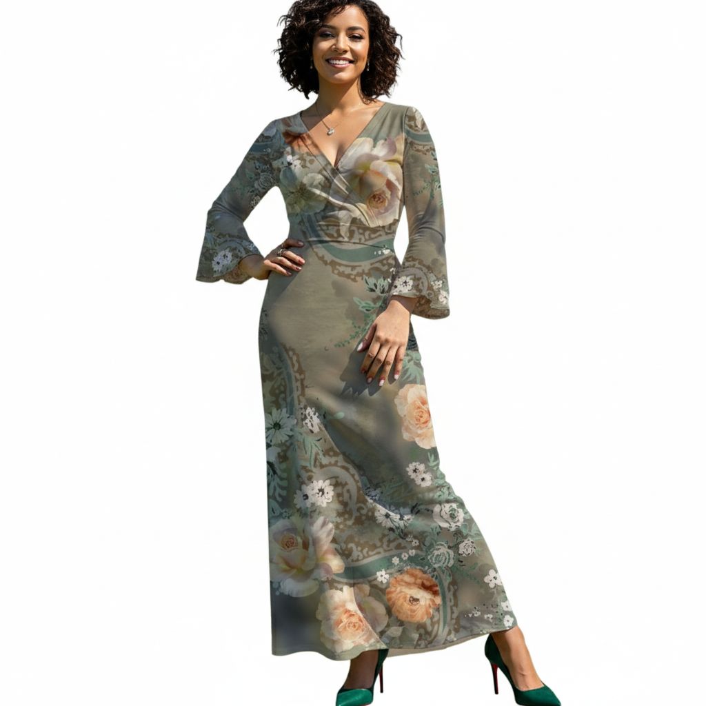 Artisan V-Neck Maxi Dress