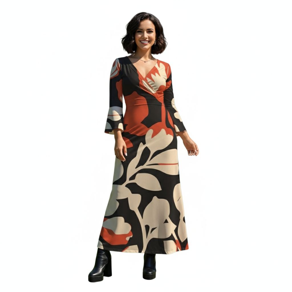 Artisan V-Neck Maxi Dress