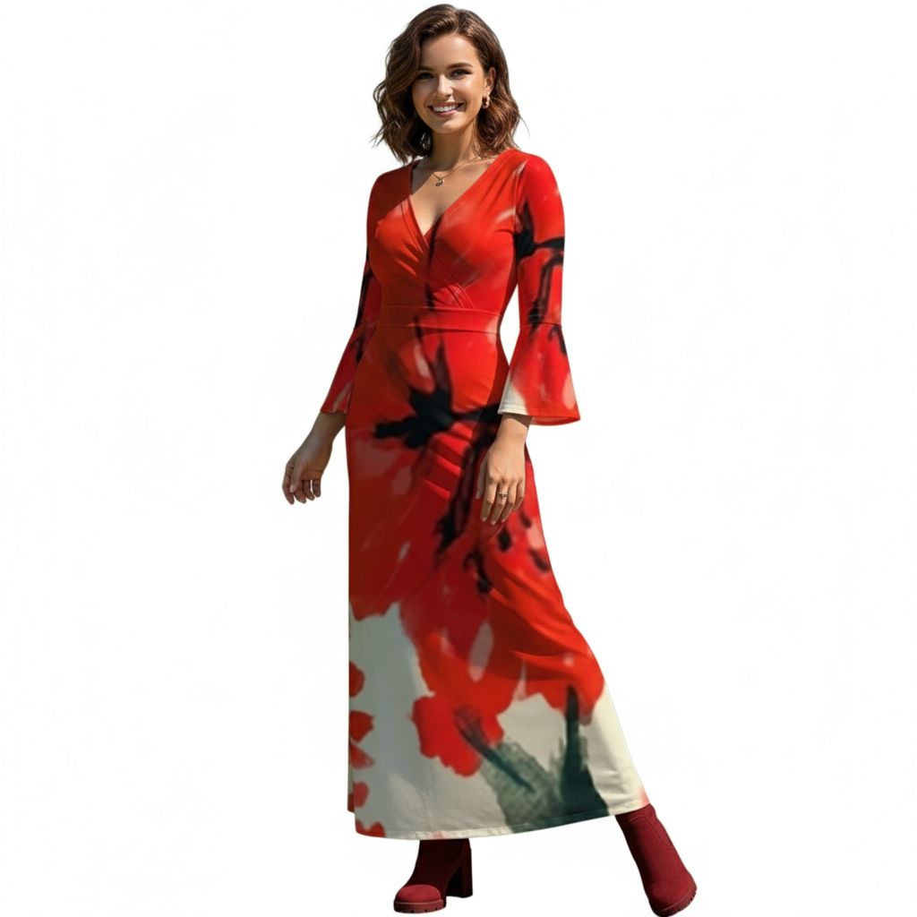 Artisan V-Neck Maxi Dress