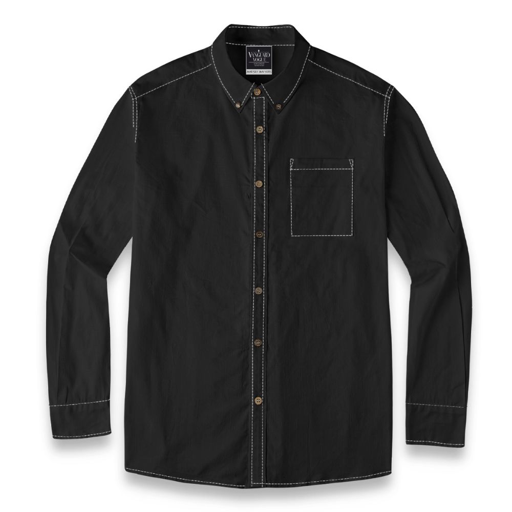 Men&#39;s Cotton Casual Lapel Long Sleeve Shirt