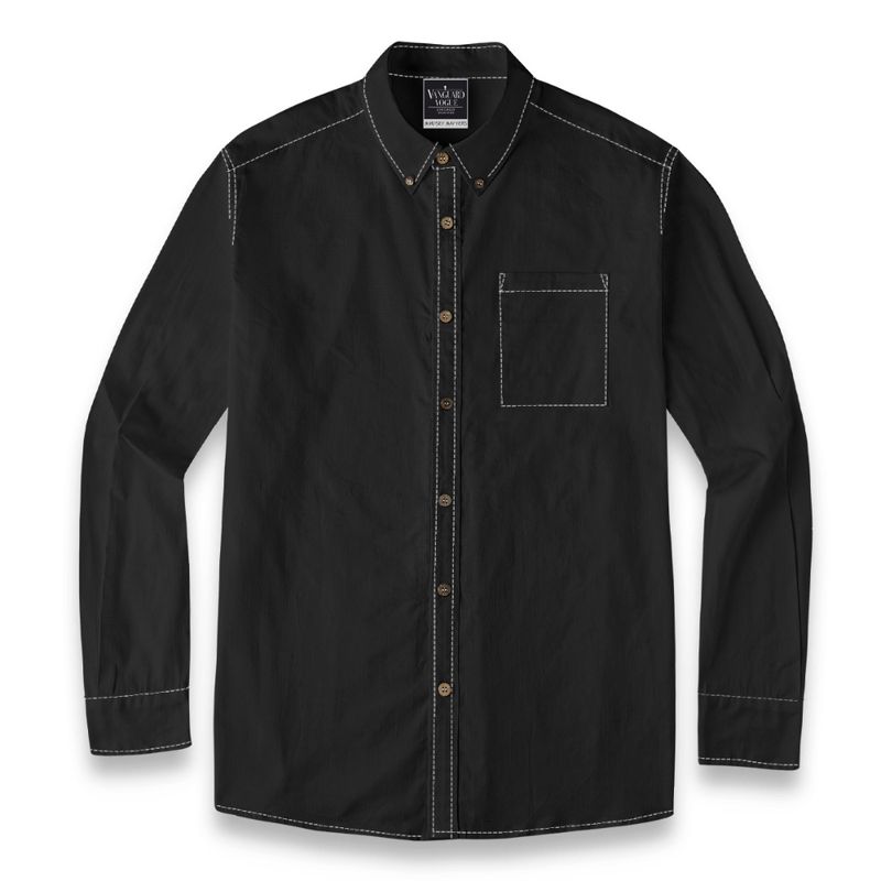 Men's Cotton Casual Lapel Long Sleeve Shirt