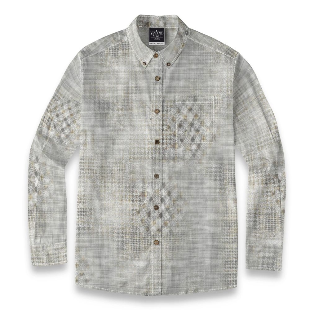 Men&#39;s Cotton Casual Lapel Long Sleeve Shirt