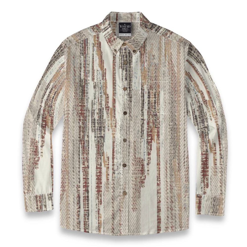 Men&#39;s Cotton Casual Lapel Long Sleeve Shirt