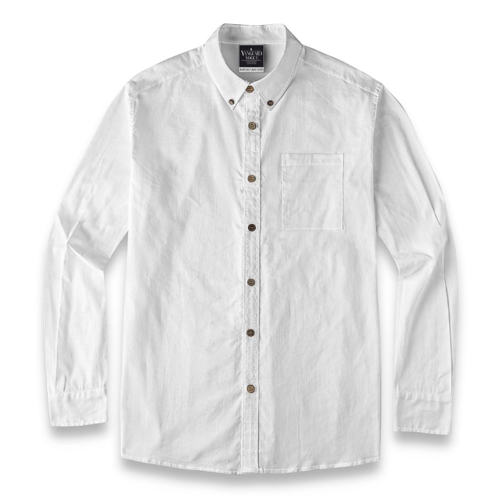Men&#39;s Cotton Casual Lapel Long Sleeve Shirt