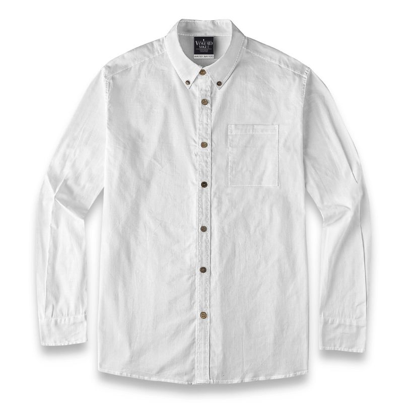 Men's Cotton Casual Lapel Long Sleeve Shirt