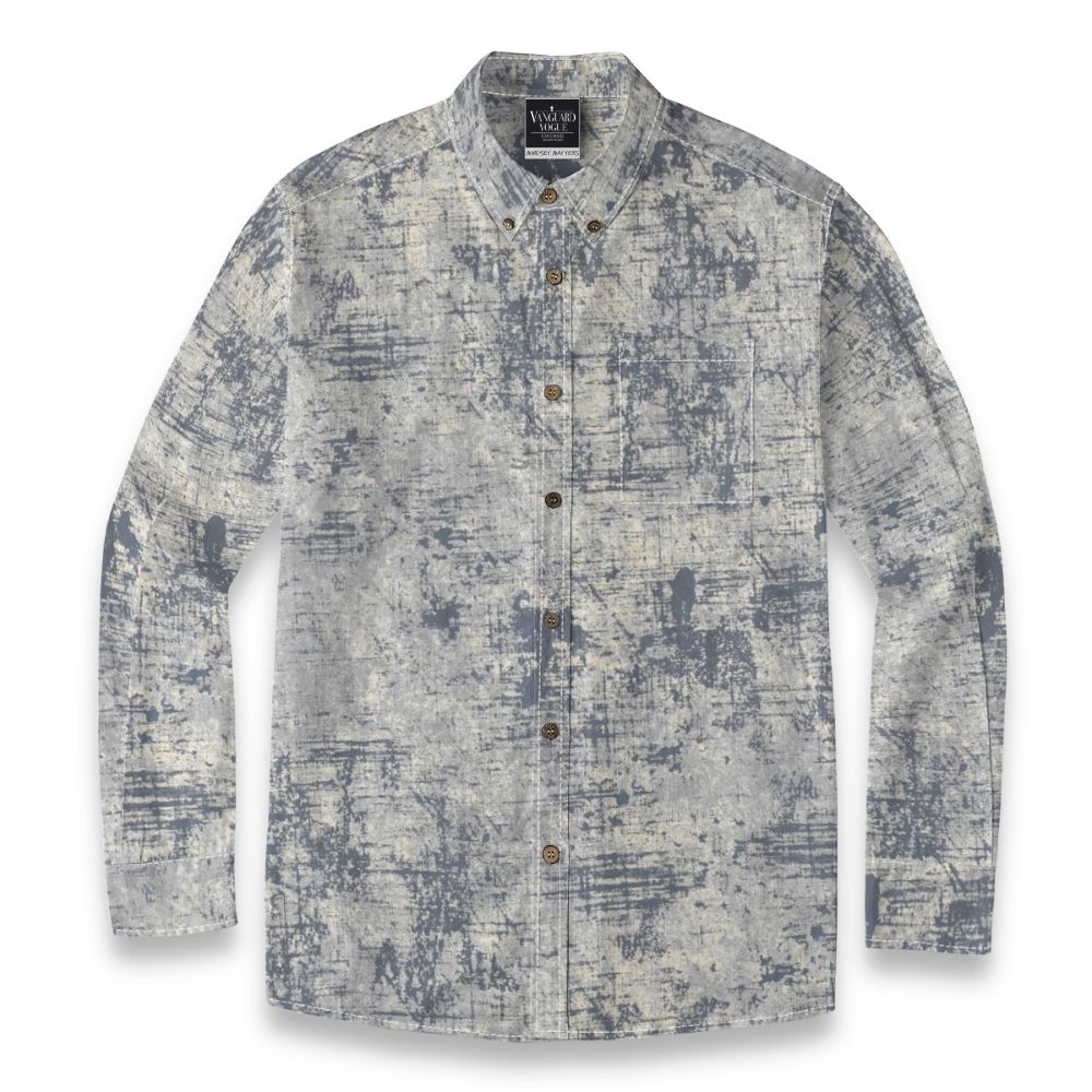 Men&#39;s Cotton Casual Lapel Long Sleeve Shirt