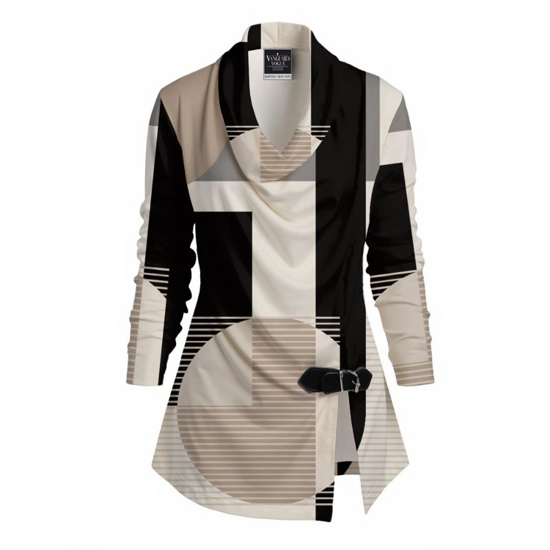 Women&#39;s Draped Long Sleeve Top