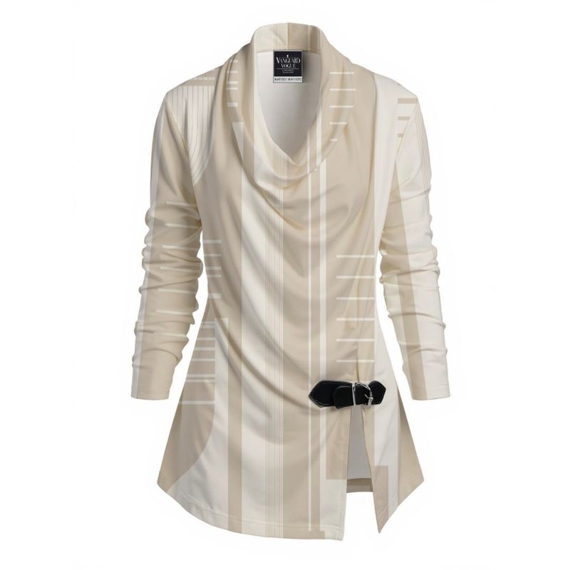 Women&#39;s Draped Long Sleeve Top