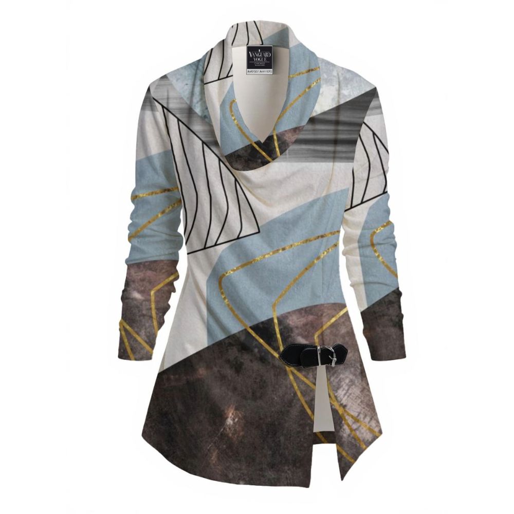 Women&#39;s Draped Long Sleeve Top