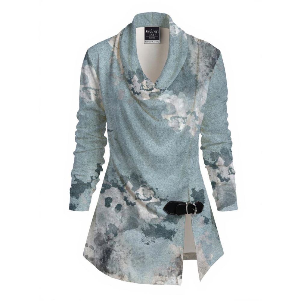 Women&#39;s Draped Long Sleeve Top