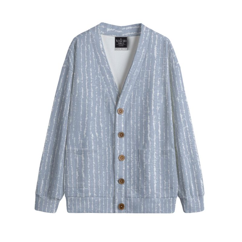 Unisex V-Neck Knitted Fleece Cardigan