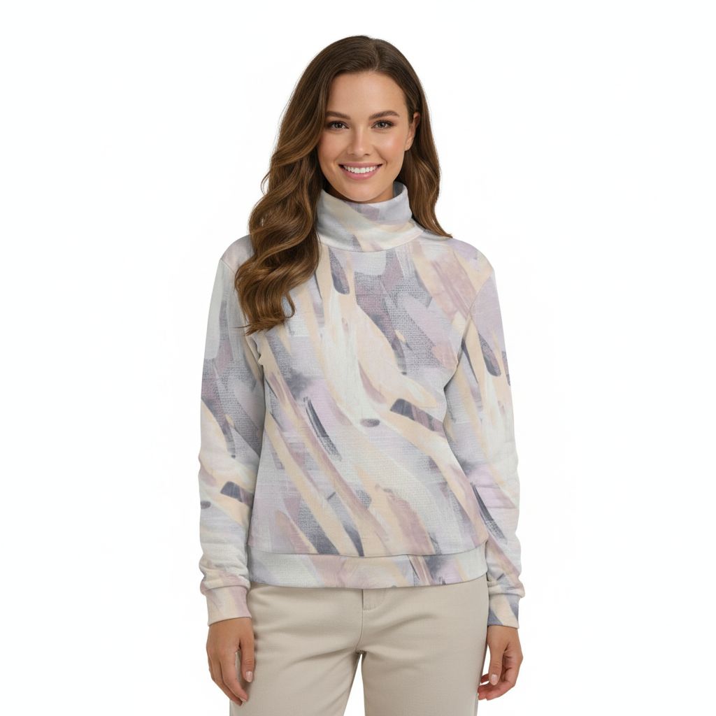 Unisex Turtleneck Knitted Fleece Sweater