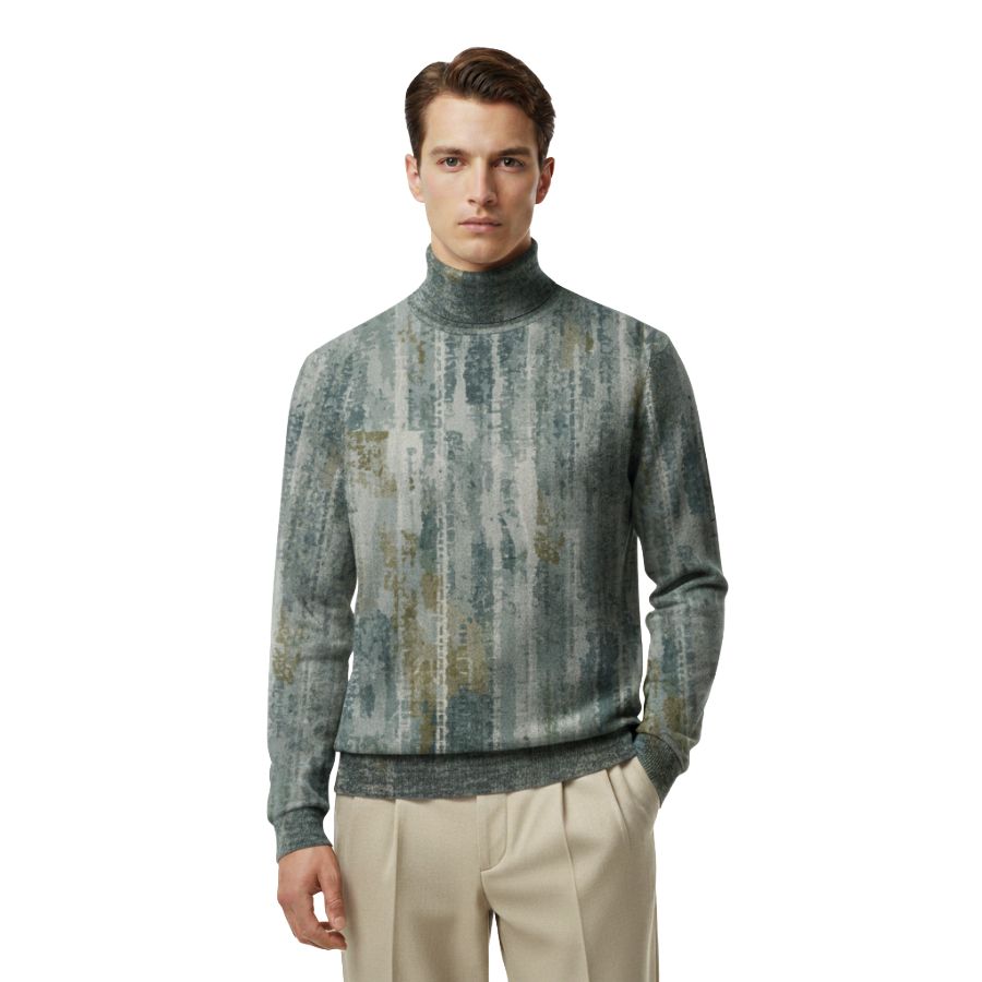 Unisex Turtleneck Knitted Fleece Sweater