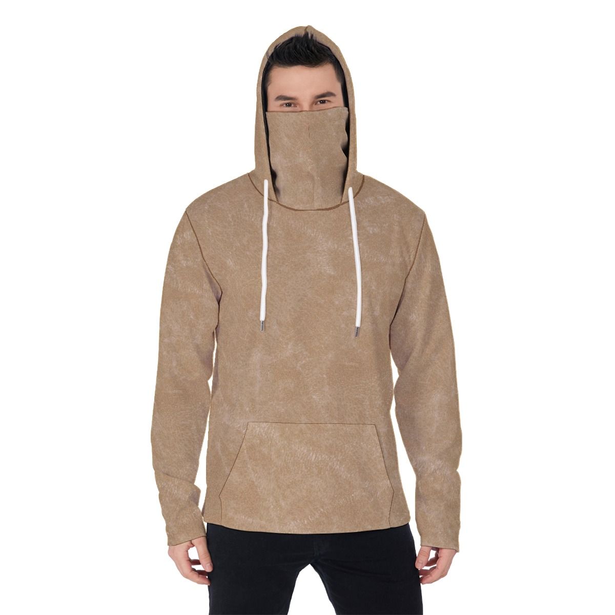 Men’s Activewear Hoodie  Turtleneck Mask