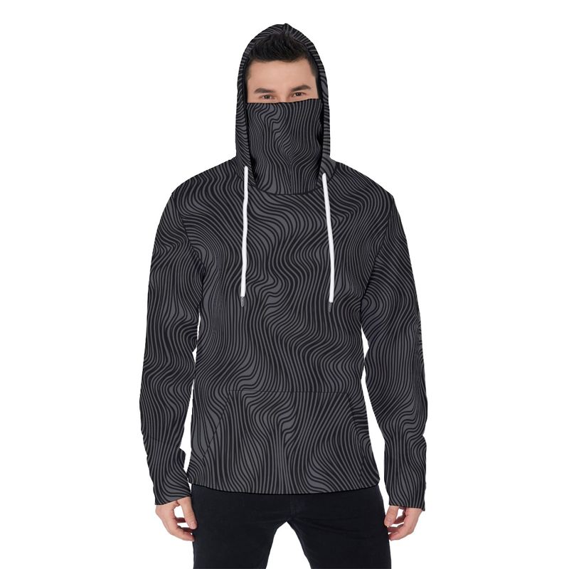 Men’s Activewear Hoodie Turtleneck Mask